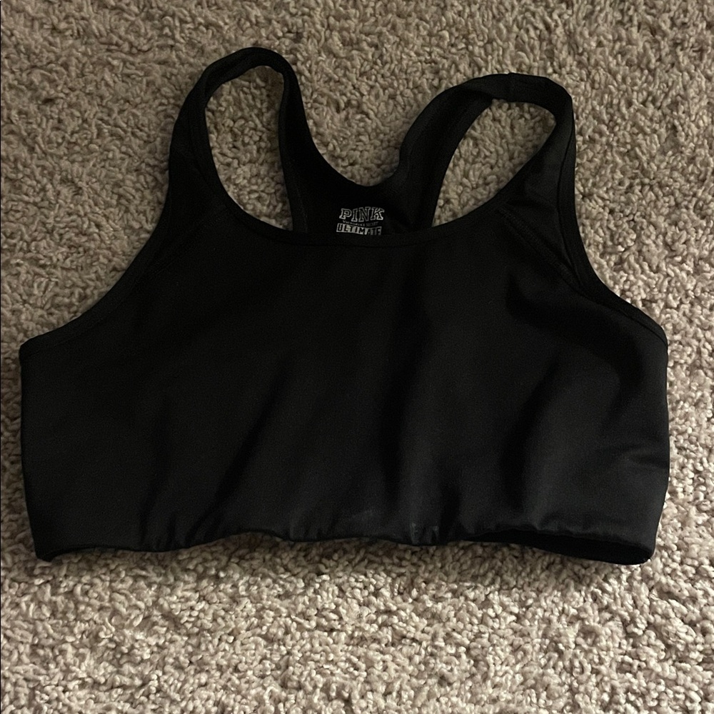 Victoria's Secret Black Racerback Crop Top